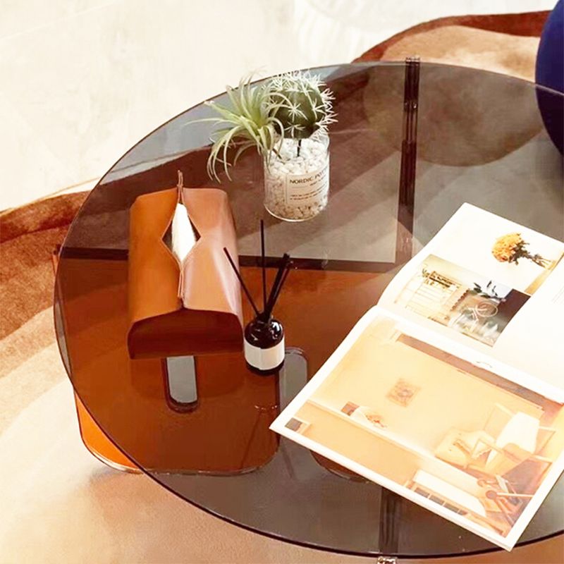 Acrylronde salontafel Duidelijke cocktailtafel voor woonkamer