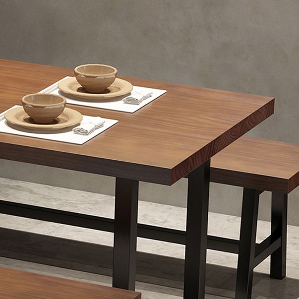 Set di tavoli da pranzo industriale 1/2/3/5 PC Tavolo in legno massiccio con sedie a braccio