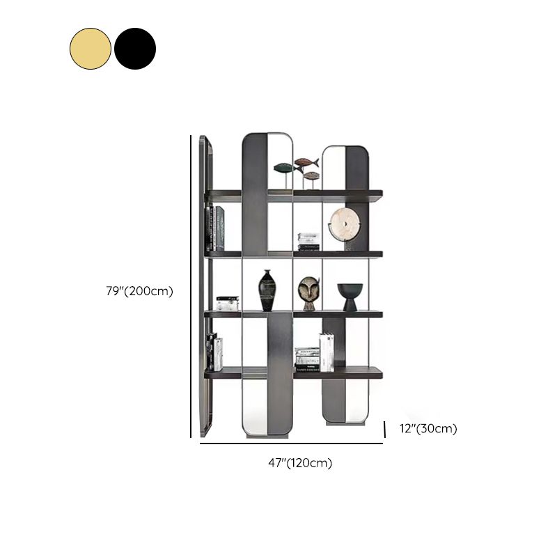 Eigentijdse metalen boekenplank standaard open back boekenkast met planken