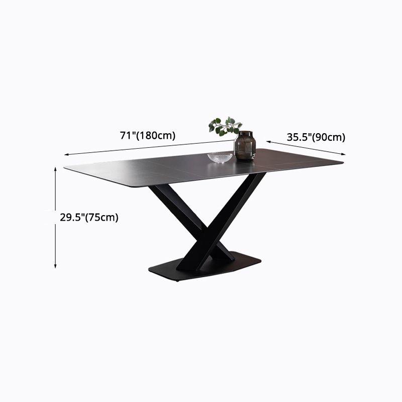 Modern 1/4/5/7 Pieces Dinette Set with Black Sintered Stone Top Rectangle Dining Table Set Clearhalo 'Dining Room Sets' 'Dining Tables & Seating' 'dining_room_set' 'furn' 'furn_dining_room_set' 'Furniture' 'furniture_dining_room_set' 'Kitchen & Dining Furniture' 1200x1200_511b3592-319d-47a3-b53e-fe5a6e612508