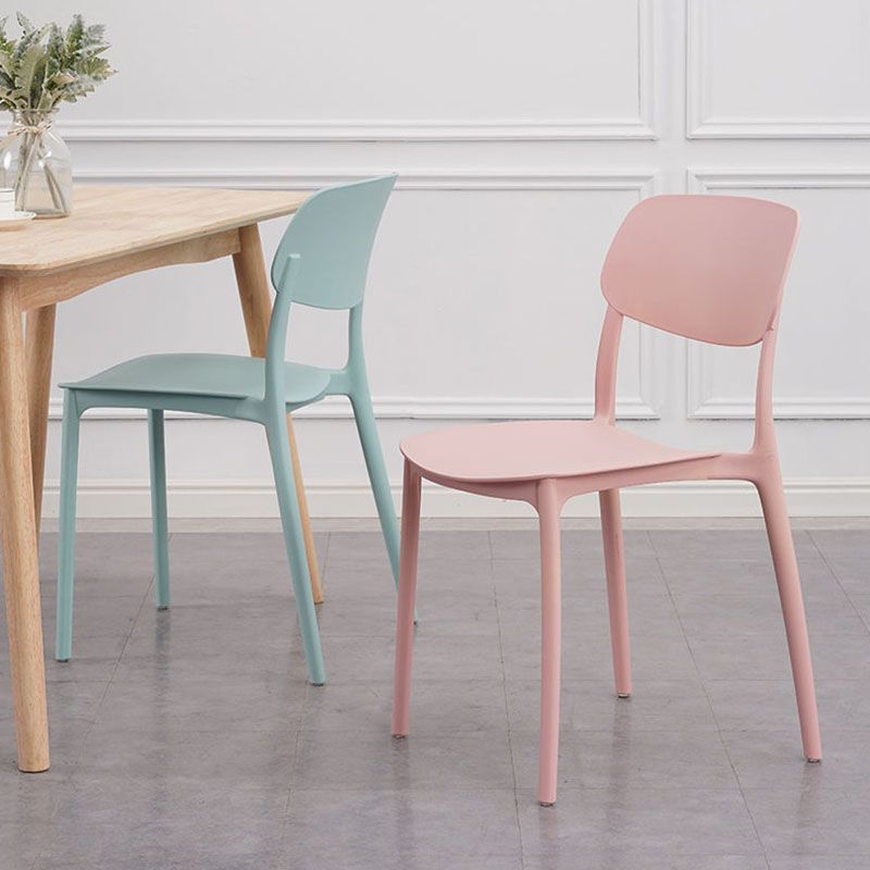Plastic Dining Chair Open Back Dining Side Furniture in Matte Finish for Home Clearhalo 'Dining Chairs' 'Dining Tables & Seating' 'dining_chair' 'furn' 'furn_dining_chair' 'Furniture' 'Kitchen & Dining Furniture' 1200x1200_511c5458-e385-4714-a292-b6ce7bc44fc4