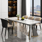 Glam Furniture Rectangle Stone Dining Room Table for Kitchen Clearhalo 'Dining Tables & Seating' 'Dining Tables' 'dining_table' 'furn' 'furn_dining_table' 'Furniture' 'Kitchen & Dining Furniture' 1200x1200_511c8686-2c84-44cd-b74e-f789cf923ec5