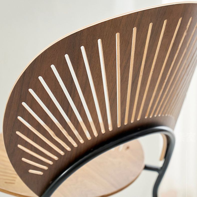 Industrial Full Back Counter Stool Armless Stackable Bar Chair with Metal Legs