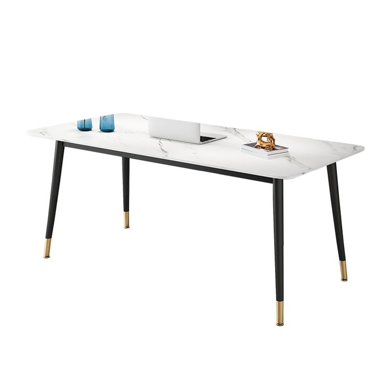 29.52 "H escritorio industrial de oficina industrial escritorio de secretario negro rectangular