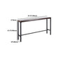 Industrial Rectangular Bar Pub Table Set 1/5 Pcs Solid Wood Top Bar Table with Iron Stools