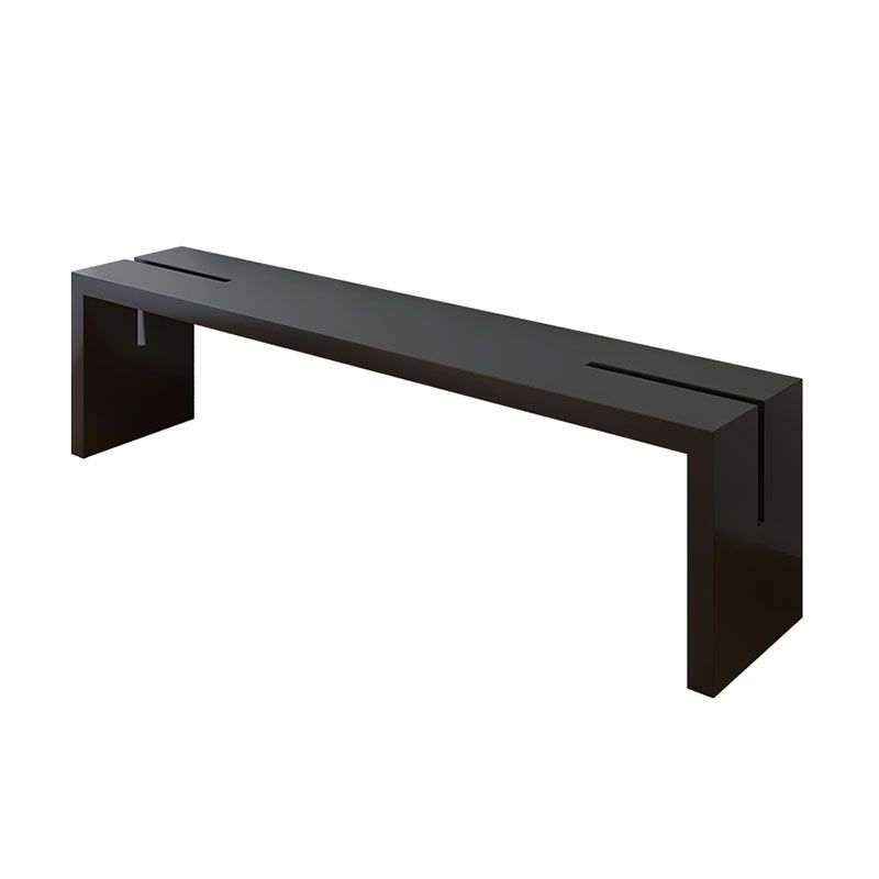 Contemporary Wooden Bench Bedroom Seating Bench in Black with Legs Clearhalo 'Benches' 'Chairs & Seating' 'furn' 'furn_benches' 'Furniture' 'Living Room Furniture' 1200x1200_511e2f53-70d2-4532-824f-1c1e22a27144