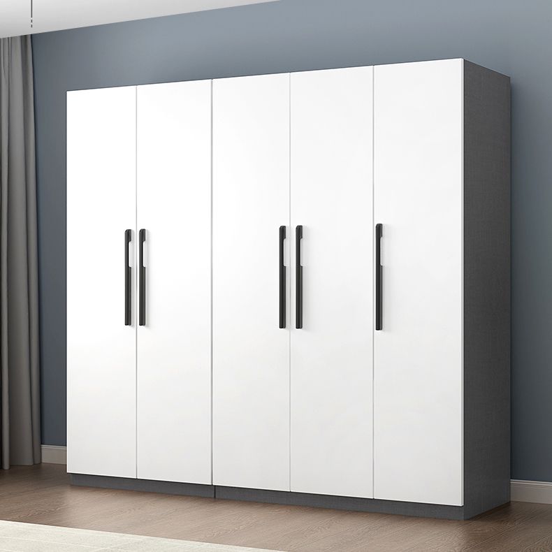 Moderne houten frame garderobe armoire vrijstaanbare garderobe met planken