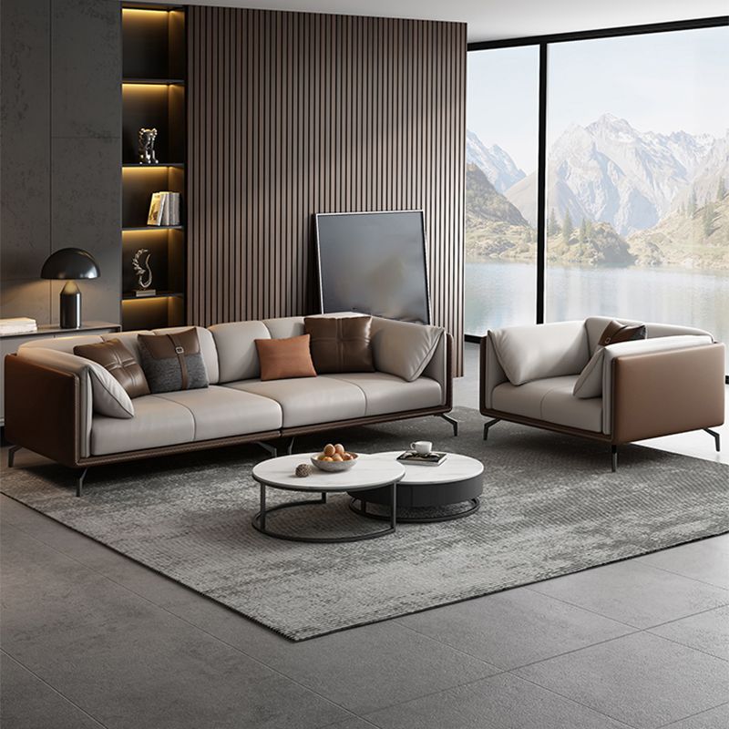 Transitional Genuine Leather Cushions Sofa 31.5"High Pillow Top Arm Couch Clearhalo 'furn' 'furn_sofas' 'Furniture' 'furniture_sofas' 'Living Room Furniture' 'Sofa' 'sofas' 1200x1200_511f8fd2-af91-49e7-8bb0-b512f1749aed