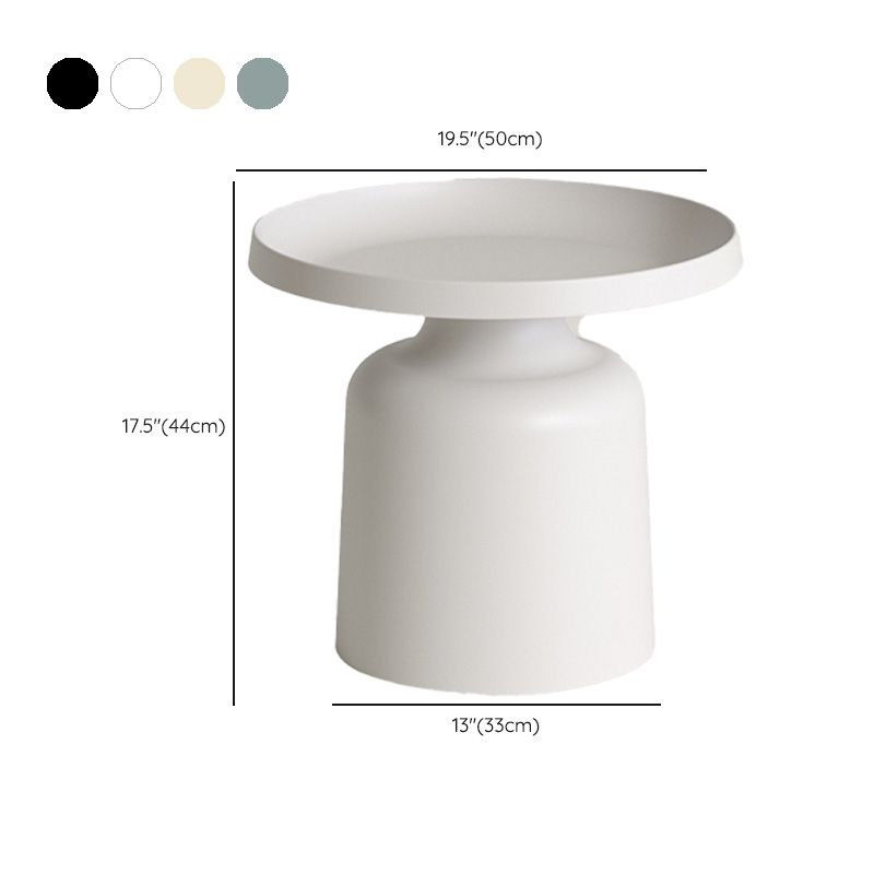 Table table de nuit à table à accent métal scandinave avec étagère, 18 "de haut