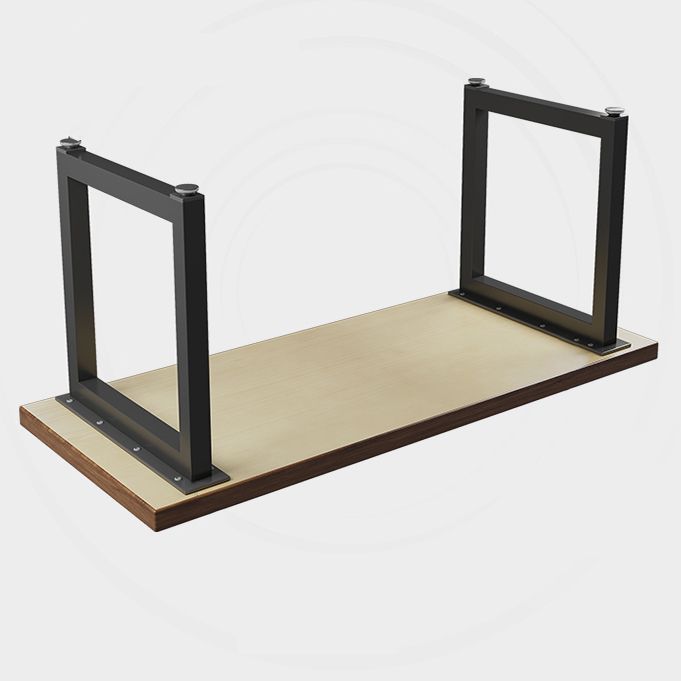 Bureau d'ordinateur en bois industriel bureau de bureau rectangulaire avec des jambes en métal