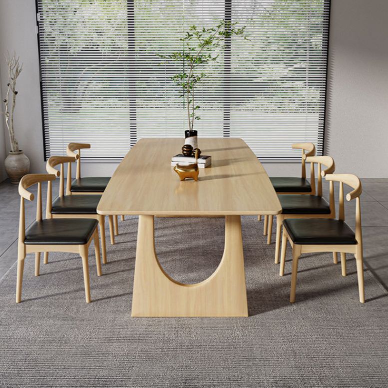 Juego de comedor de madera tradicional 1/7 piezas de mesa de comedor rectangular