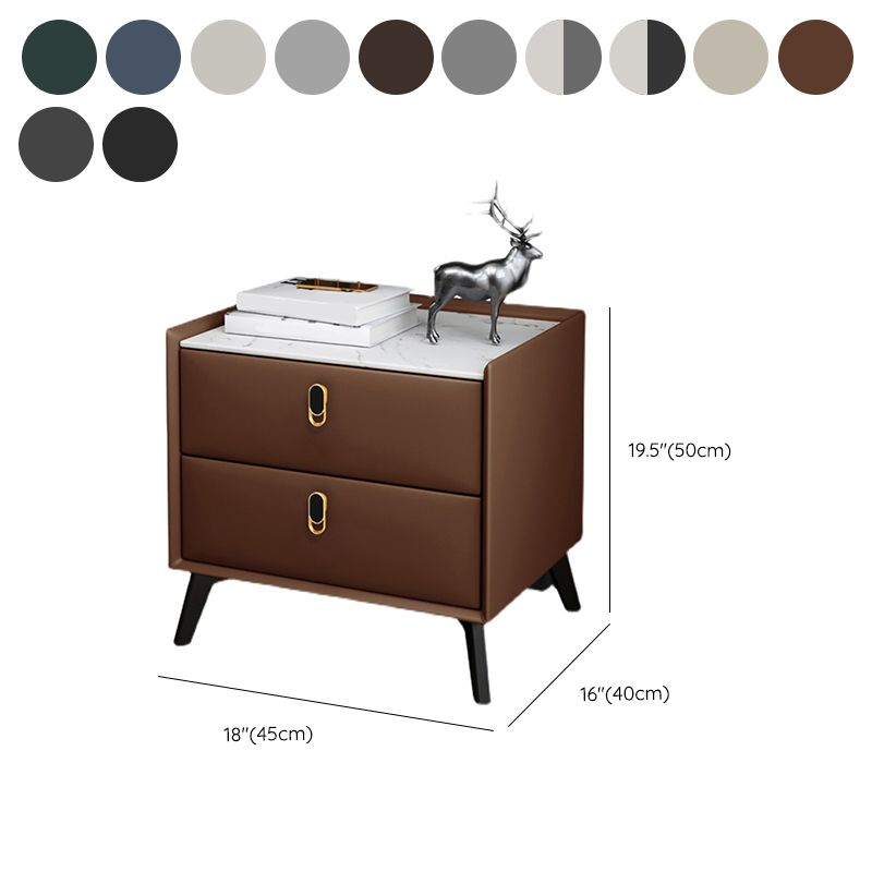 Table de nuit de table de table de table glamour avec 2 tiroirs