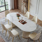 Glam Oval Standard Dining Table Sintered Stone White Dining Table for Kitchen Clearhalo ' dining_table' 'Dining Tables & Seating' 'Dining Tables' 'furn' 'furn_dining_table' 'Furniture' 'furniture_dining_table' 'Kitchen & Dining Furniture' 'kitchen&dining_furn' 'kitchen' 'kitchen_dining_table' 1200x1200_5122a547-8d10-48c8-a80f-e01176c72372