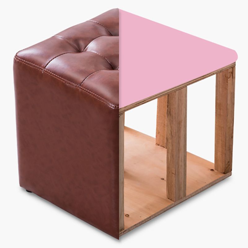 Modern Leather Pouf Water Resistant Round Pouf for Living Room Clearhalo 'furn' 'furn_ottomans_poufs' 'Furniture' 'Living Room Furniture' 'Ottomans & Poufs' 'ottomans_poufs' 1200x1200_512405e1-0798-466a-a787-3fe3801e1fba