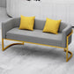Modern Tuxedo Arm Sofa 29.53" H Faux Leather Seating with Pillows