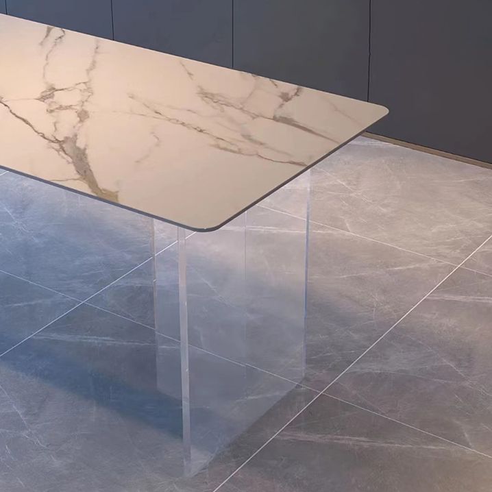 Modern 1/7 Pieces Dining Set Rectangle Stone Dining Table for Dining Room Clearhalo 'Dining Room Sets' 'Dining Tables & Seating' 'dining_room_set' 'furn' 'furn_dining_room_set' 'Furniture' 'furniture_dining_room_set' 'Kitchen & Dining Furniture' 1200x1200_5126fa4d-8e91-4a88-b7b9-6646c68a2689