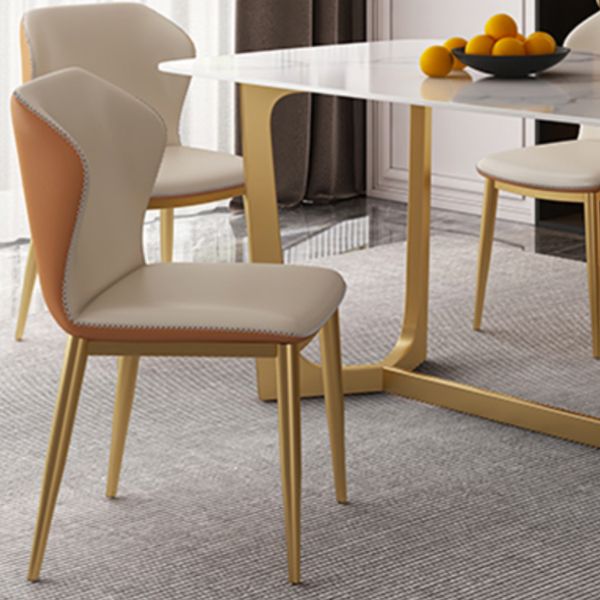 Glam Eetkamerset 1/4/6-delig Gouden roestvrijstalen frame eettafel en stoelen