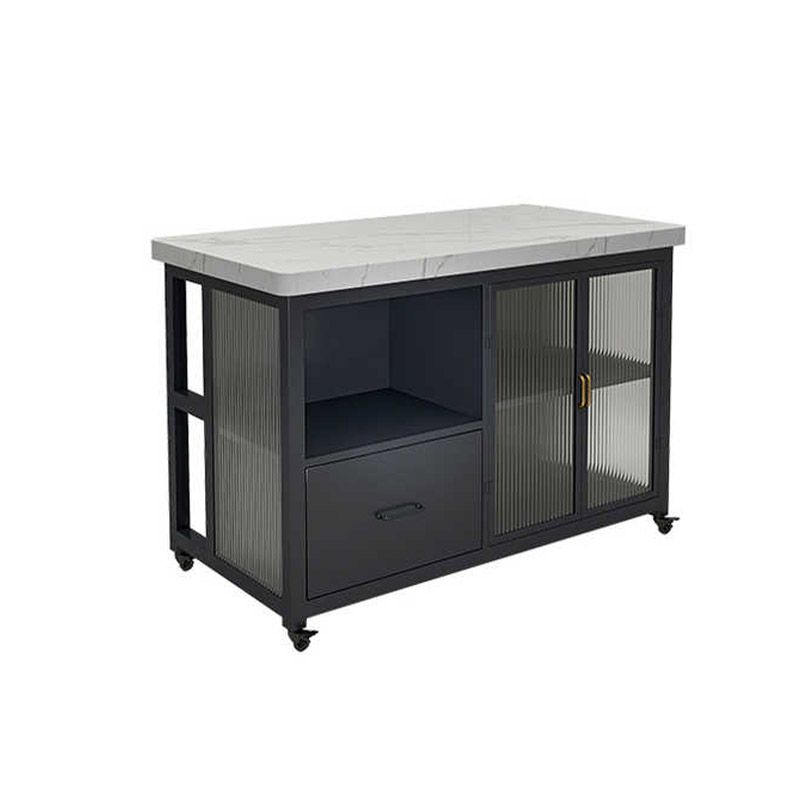 Tavolo da preparazione moderno rettangolare rotolamento della sala da pranzo in cucina