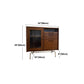 Kiefernholz Wohnzimmer Sideboardschrank moderne Glaubwürdigkeit mit Lagerung und Glastür
