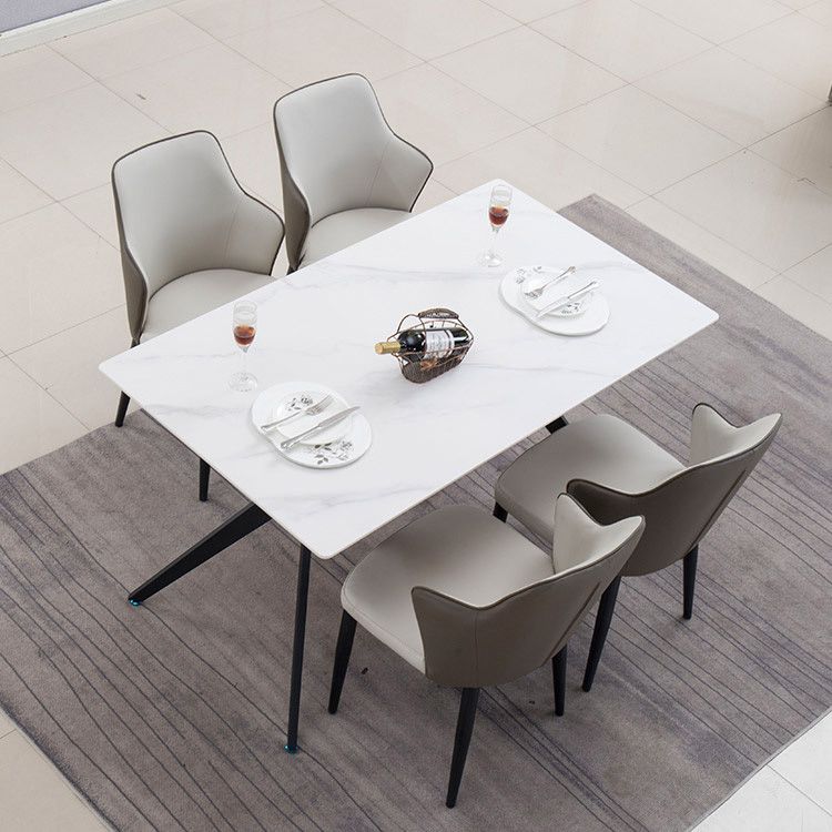 Faux Leather Dining Chairs Wingback Side Chair with Metal Legs Clearhalo 'Dining Chairs' 'Dining Tables & Seating' 'dining_chair' 'furn' 'furn_dining_chair' 'Furniture' 'Kitchen & Dining Furniture' 1200x1200_512a3bfc-757f-469e-8220-3bb16cb7c5d6