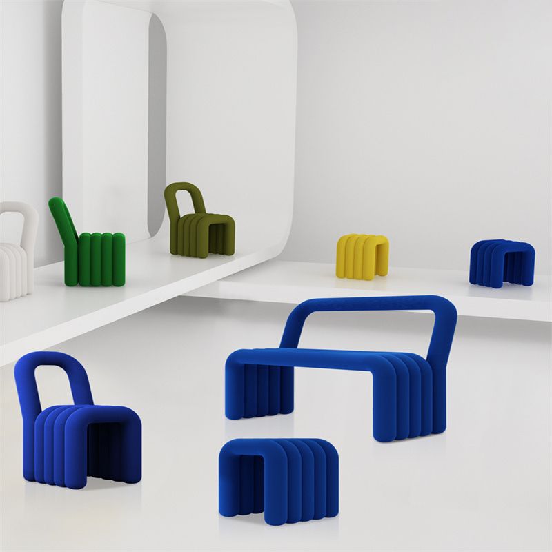 Moderner Essstuhl Samt offener Nebenstuhl für Esszimmer