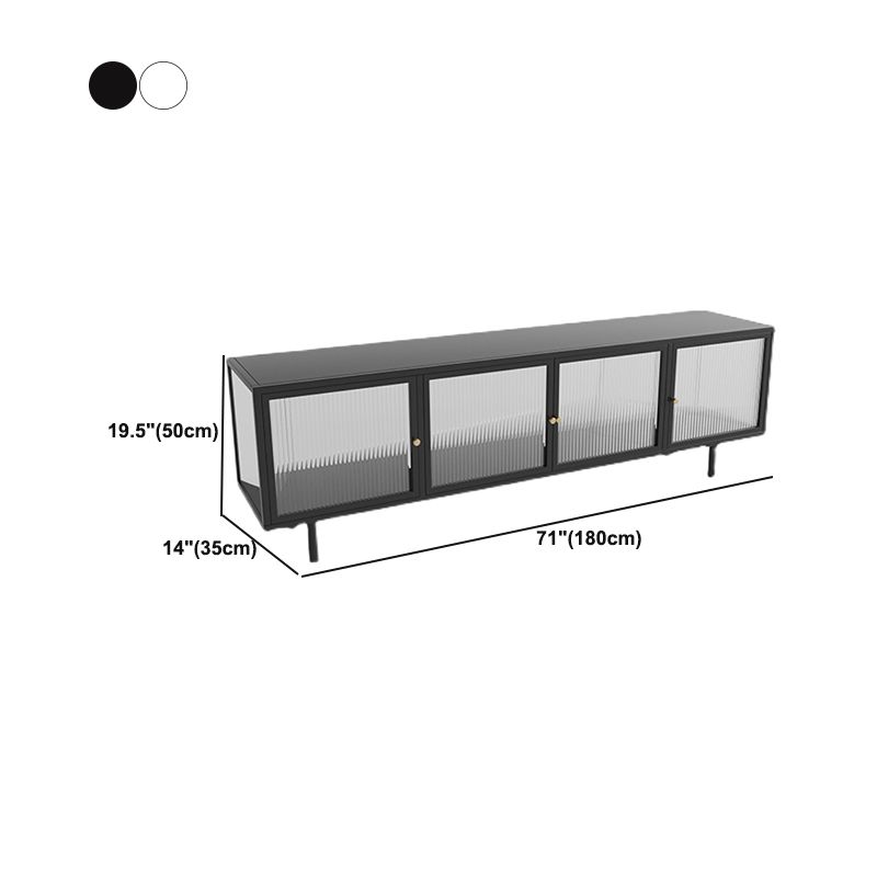 Industrial Metal TV Stand Home Enclosed Storage TV Cabinet with Glass Doors Clearhalo 'furn' 'furn_tv_stands_entertainment_centers' 'Furniture' 'Living Room Furniture' 'TV Stands & Entertainment Centers' 'TV Stands & Media Storage Furniture' 'tv_stands_entertainment_centers' 1200x1200_512b42c9-01de-45ce-9eff-1d6f11f1bc82