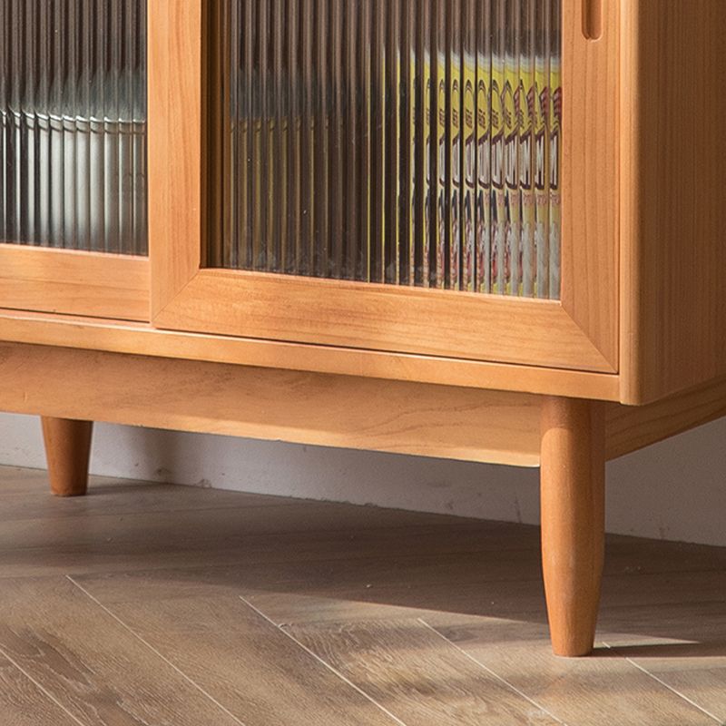 Wooden Home Sideboard Modern Rectangular Side Board with Sliding Door