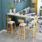 Glam Style 1/2/3 Pieces Bar Table Set Rectangle Bar Table with High Stools for Kitchen Clearhalo 'Bar Furniture' 'furn' 'furn_home_bar_bar_sets' 'Furniture' 'Home Bars & Bar Sets' 'home_bar_bar_sets' 'Kitchen & Dining Furniture' 1200x1200_512d80a9-9648-401c-87ef-ccd4b8834536