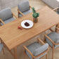 Rectangle Pine Wood Table for Restaurant Modern Dining Table with Trestle Base