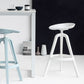 Modern Indoor Bar & Counter Stool Low Back Plastic Footrest Dining Stool