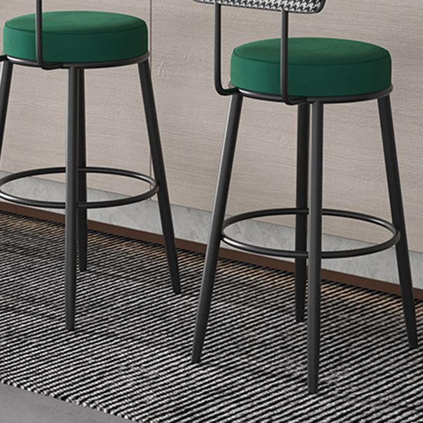 Scandinavian Matte Finish Velvet Counter Stool Footrest Coffee Shop Barstool Clearhalo 'Bar Furniture' 'Bar Stools' 'bar_stools' 'Furniture' 'furniture_bar_stools' 'Kitchen & Dining Furniture' 1200x1200_513068f5-c178-4f96-b21a-7766e58acb7c