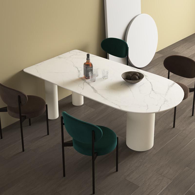 Stone Contemporary Free Form Dinner Table Matte Finish Table for Home Clearhalo 'Dining Tables & Seating' 'Dining Tables' 'dining_table' 'furn' 'furn_dining_table' 'Furniture' 'furniture_dining_table' 'Kitchen & Dining Furniture' 'kitchen' 'kitchen_dining_table' 1200x1200_513169ef-dd2c-4ba1-b758-081ec8f02ee6