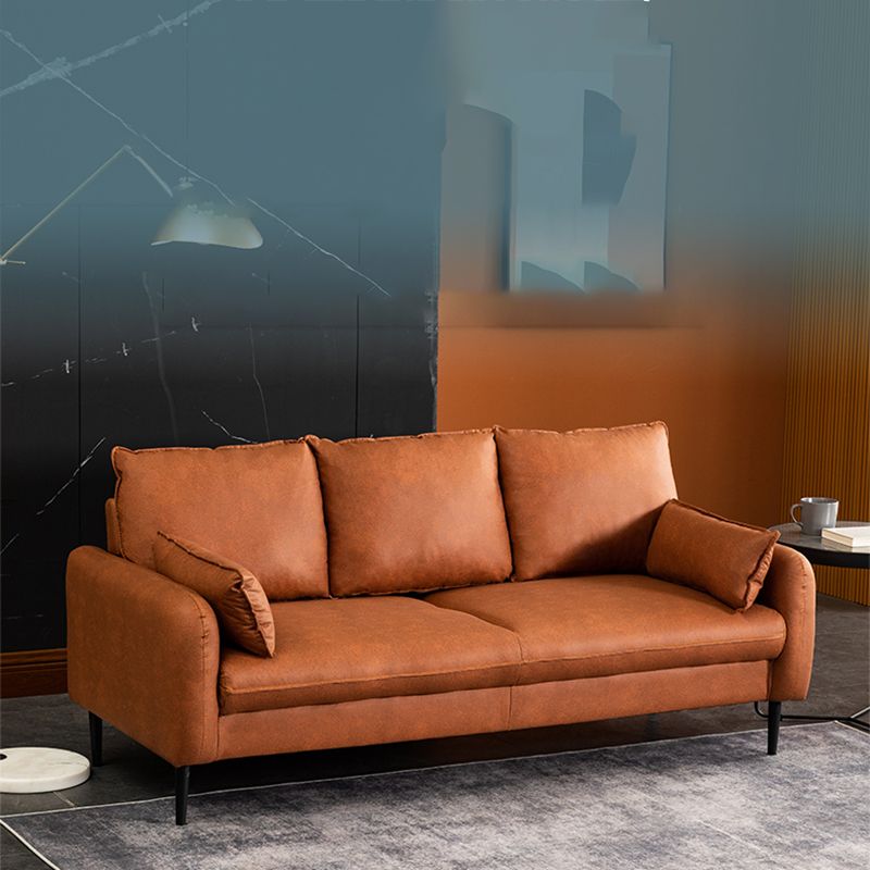 Faux Leather Cushions Sofa 3-Seat Contemporary 30.7" High Sofa Clearhalo 'furn' 'furn_sofas' 'Furniture' 'furniture_sofas' 'kitchen' 'kitchen_sofas' 'Living Room Furniture' 'Sofa' 'sofas' 1200x1200_5131fa9d-6c84-47b3-969b-555bb5b8bd19