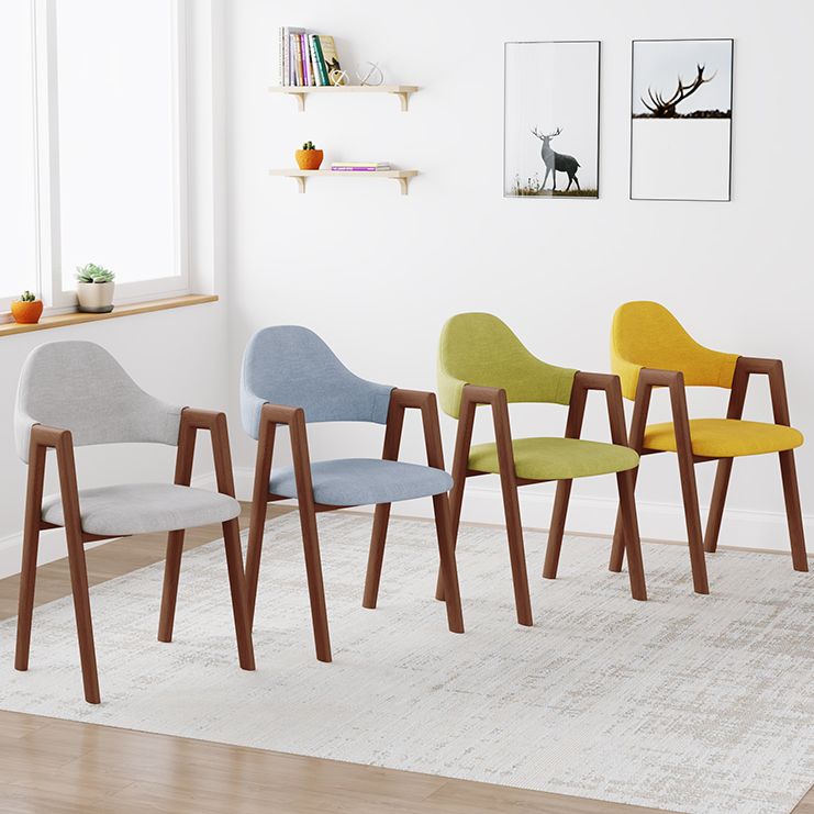 Contemporary Brown Kitchen Dining Arm Chair Wood Opening Back Dining Arm Chair Clearhalo ' kitchen&dining_furn' 'Dining Chairs' 'Dining Tables & Seating' 'dining_chair' 'furn' 'furn_dining_chair' 'Furniture' 'furniture_dining_chair' 'Kitchen & Dining Furniture' 'kitchen' 1200x1200_51332378-5105-4f5a-88cb-c8d60962d556