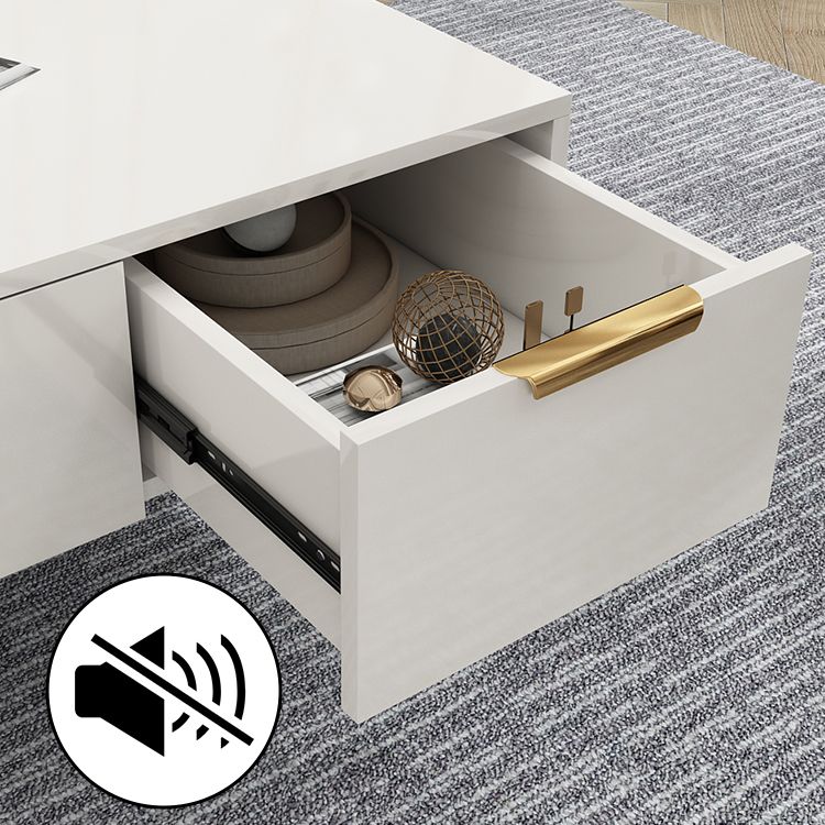 Glam TV Console with Cabinet Engineered Wood TV Media Stand with Drawers