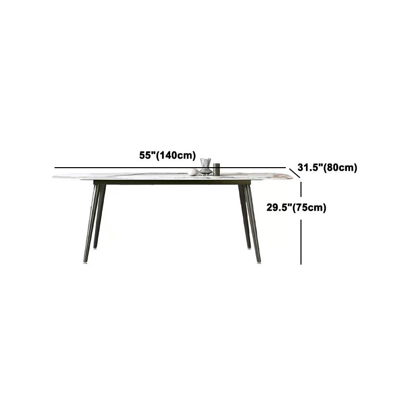 Modern Sintered Stone Dining Rectangle Table Set 1/4/5/7 Pieces Dining Set Clearhalo 'Dining Room Sets' 'Dining Tables & Seating' 'dining_room_set' 'furn' 'furn_dining_room_set' 'Furniture' 'Kitchen & Dining Furniture' 1200x1200_51341109-7eb4-4216-9576-0a6a2e891aac
