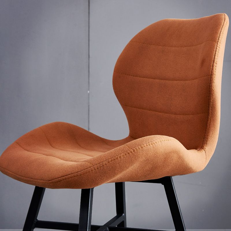 Gevormde stoel gestoffeerde lage rugbarkrukken met metalen basis