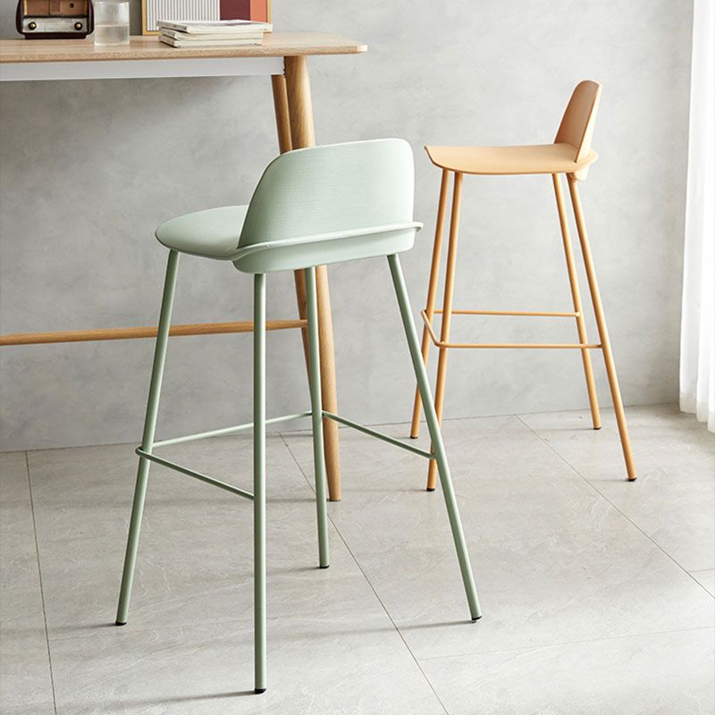 Contemporary Metal Plastic Barstool Bristol Bar Stool with Footrest and Low Back Clearhalo 'Bar Furniture' 'Bar Stools' 'bar_stools' 'furn' 'furn_bar_stools' 'furniture_bar_stools' 'Kitchen & Dining Furniture' 'kitchen&dining_furn' 'kitchen' 'kitchen_furn' Furniture' 1200x1200_513557e2-82c1-4c86-88c0-7e638494a4b4
