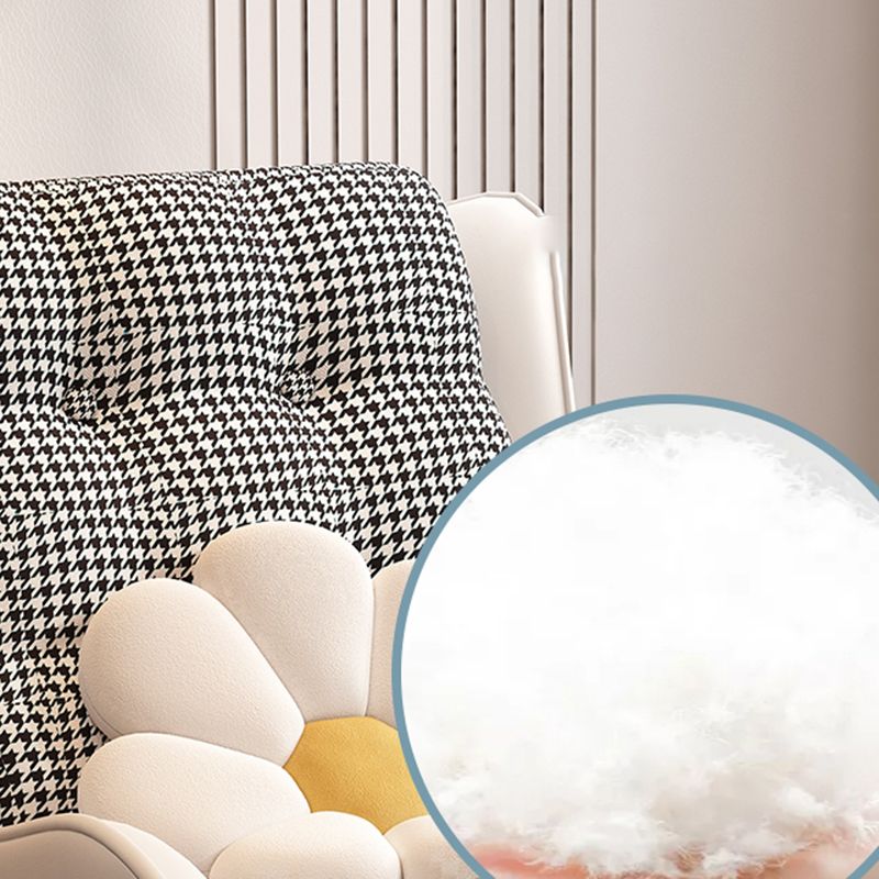 Modern Style Rocking Chair Metal Frame Doll Cotton Filling Cushion Wingback Rocker Chair Clearhalo 'Chairs & Seating' 'furn' 'furn_rocking_chairs' 'Furniture' 'Living Room Furniture' 'Rocking Chairs' 'rocking_chairs' 1200x1200_51369fd8-1aa8-4ab2-83f9-c3f359d5d728