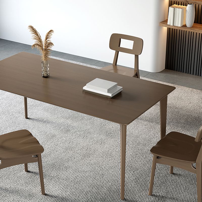 Medieval Modern Solid Wood Table Rectangular Table with 4 Legs Clearhalo 'Dining Tables & Seating' 'Dining Tables' 'dining_table' 'furn' 'furn_dining_table' 'Furniture' 'Kitchen & Dining Furniture' 1200x1200_5138428c-e3be-4f1a-9ccb-98f122ec4f35