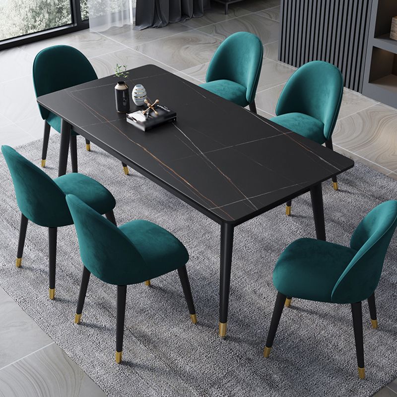 Stone Modern Rectangle Dining Table Matte Finish 4 Legs Table for Home Clearhalo ' dining_table' 'Dining Tables & Seating' 'Dining Tables' 'furn' 'furn_dining_table' 'Furniture' 'furniture_dining_table' 'Kitchen & Dining Furniture' 'kitchen&dining_furn' 'kitchen' 'kitchen_dining_table' 1200x1200_51391724-6e9d-40f9-ae55-ce11b9eb6234