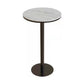 Industrial Metal Bar Table 23.6" Round Faux Marble Top Pedestal Bistro Table for Cafe Clearhalo 'Bar Furniture' 'Bar Tables' 'bar_tables' 'Furniture' 'furniture_bar_tables' 'Kitchen & Dining Furniture' 'kitchen&dining_furn' 'kitchen' 1200x1200_5139c278-af18-4268-b836-7fc39a95409e