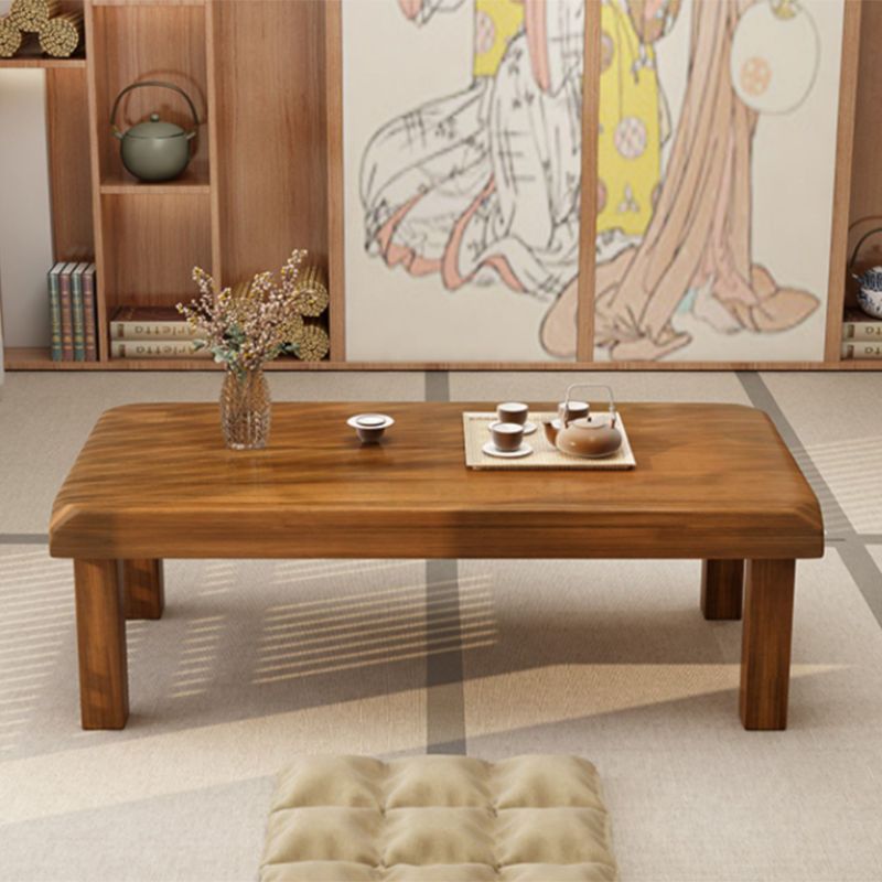 4 Legs Rectangular Wood Coffee Table in Brown of 17.7 Inches High Clearhalo 'Coffee & Accent Tables' 'Coffee Tables' 'coffee_tables' 'furn' 'furn_coffee_tables' 'Furniture' 'furniture_coffee_tables' 'Living Room Furniture' 1200x1200_5139f195-a71d-442b-8cfe-af4c7073ee76