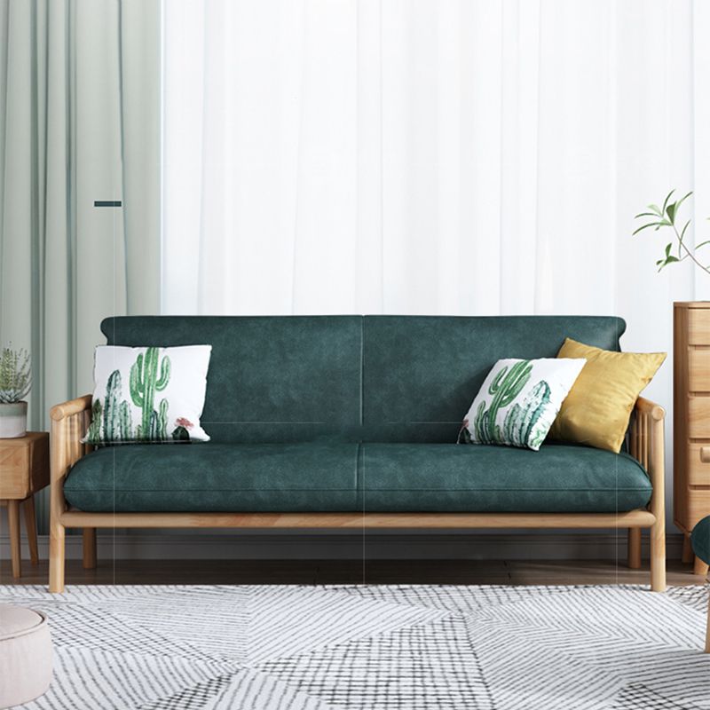 2-seats Faux Leather Rolled Arm Sofa 28.7"W with 2 Pillows Stain Resistant Sofa Clearhalo 'furn' 'furn_sofas' 'Furniture' 'furniture_sofas' 'Living Room Furniture' 'Sofa' 'sofas' 1200x1200_513b59e4-9e5f-4455-881e-3dbd1572447d