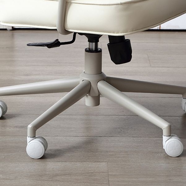 23"W Contemporary Office Chair White Swivel Upholstered Desk Chair Clearhalo 'furn' 'furn_office_chair' 'Furniture' 'Office Chairs' 'Office Furniture' 'office_chair' 1200x1200_513d9b1c-3513-499d-a1bf-9c48f86cbb7b