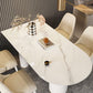 Modern Style Dining Table Sintered Stone Table with Metal Base for Home