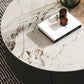 Glass Modern Round Side Table Bedroom No Distressing End Table