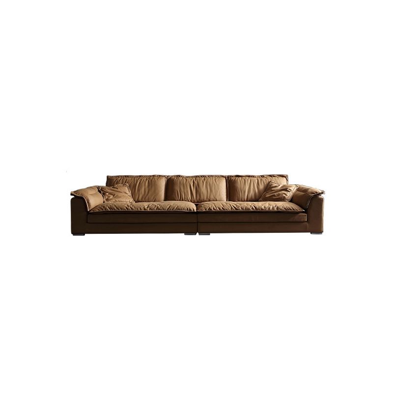 Modernes Kunstleder braunes Sofa Kissen Top Arm Kissen Sofa & Chaise