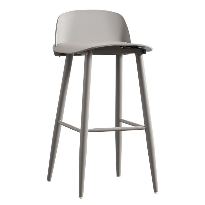 Scandinavian Plastic Counter Stools Low Back Indoor Bar Stools with Metal Footrest Clearhalo 'Bar Furniture' 'Bar Stools' 'bar_stools' 'furn' 'furn_bar_stools' 'furniture_bar_stools' 'Kitchen & Dining Furniture' 'kitchen&dining_furn' 'kitchen' 'kitchen_furn' Furniture' 1200x1200_51420c79-ee59-45a7-bd71-38b13ff40a77