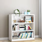 White and Black Modern Bookshelf Closed Back Wood Bookcase for Home